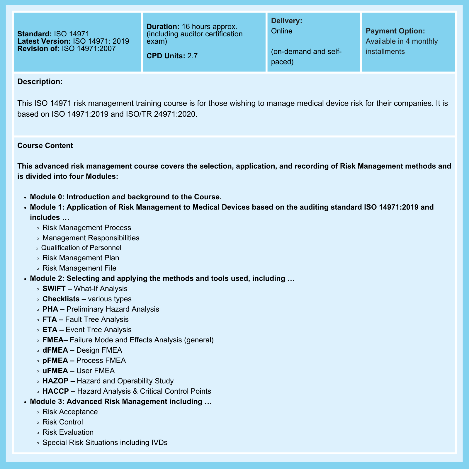 ISO 14971 Risk Management Advanced Summary