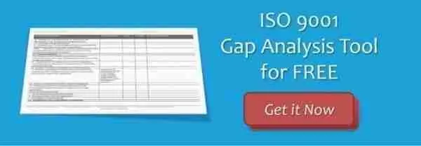 ISO 9001 Gap Analysis Tool