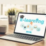 E-learning and Online Education for Student and University Concept.