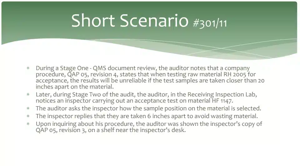 deGRANDSON ISO training practice Scenario 1.1