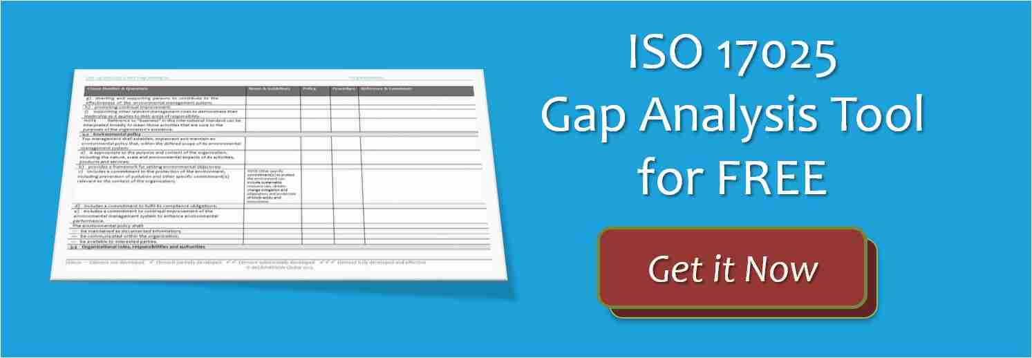 Free ISO 17025 Gap Analysis Tool